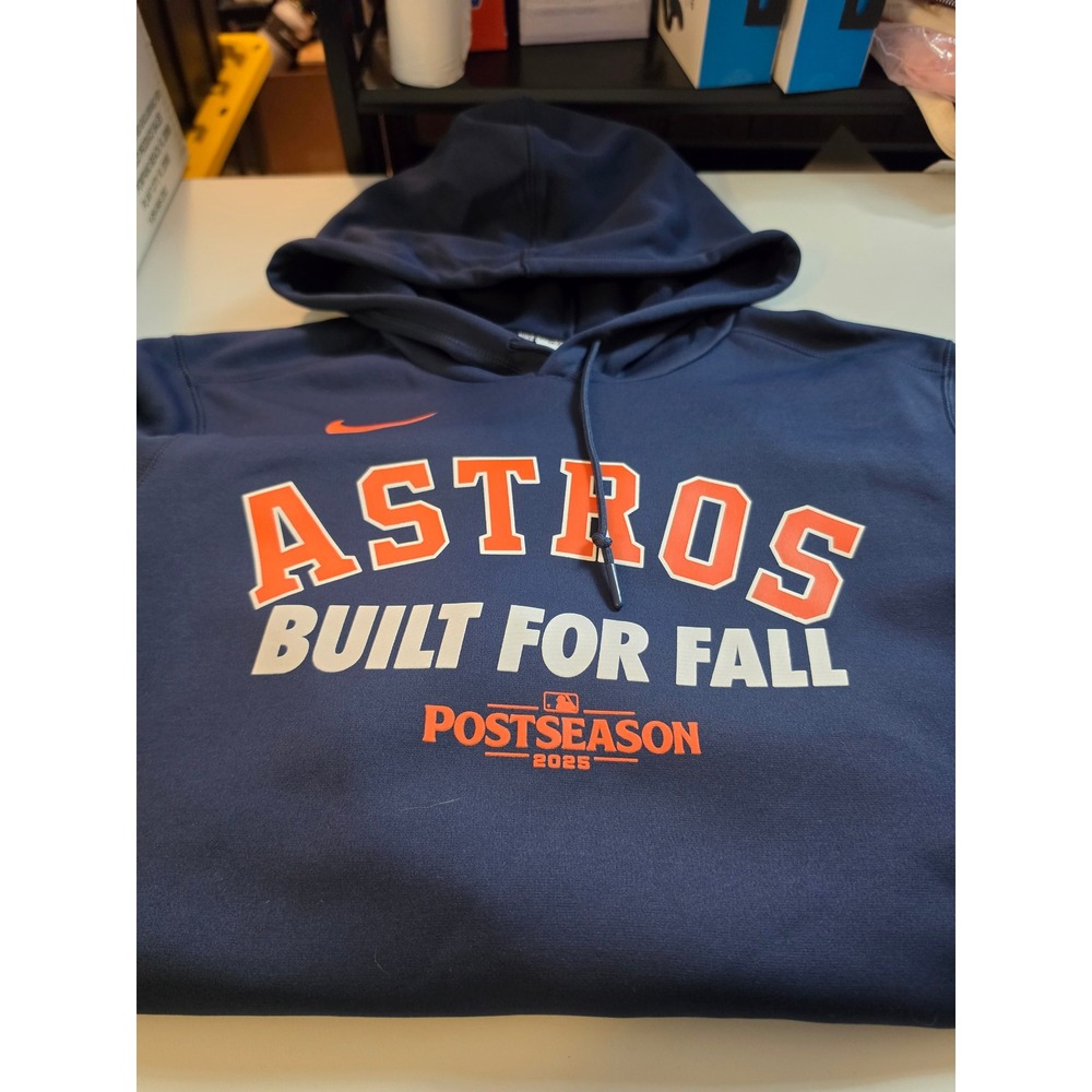 Nike Houston Astros Built For Fall 2023 Postseason Therma-FIT Hoodie Mens Large